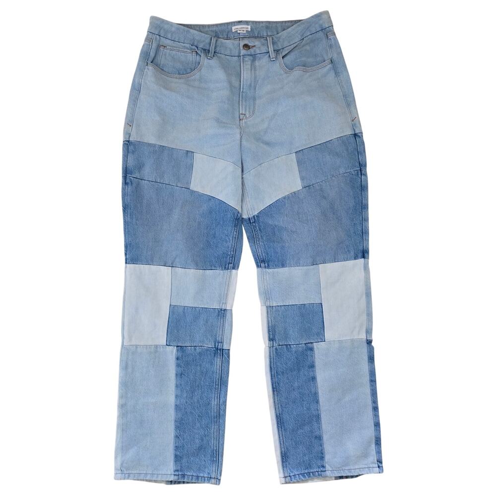 Good American Good Stacked Patchwork Straight Jea… - image 1